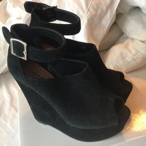 Steve Madden wedge booties - size 8